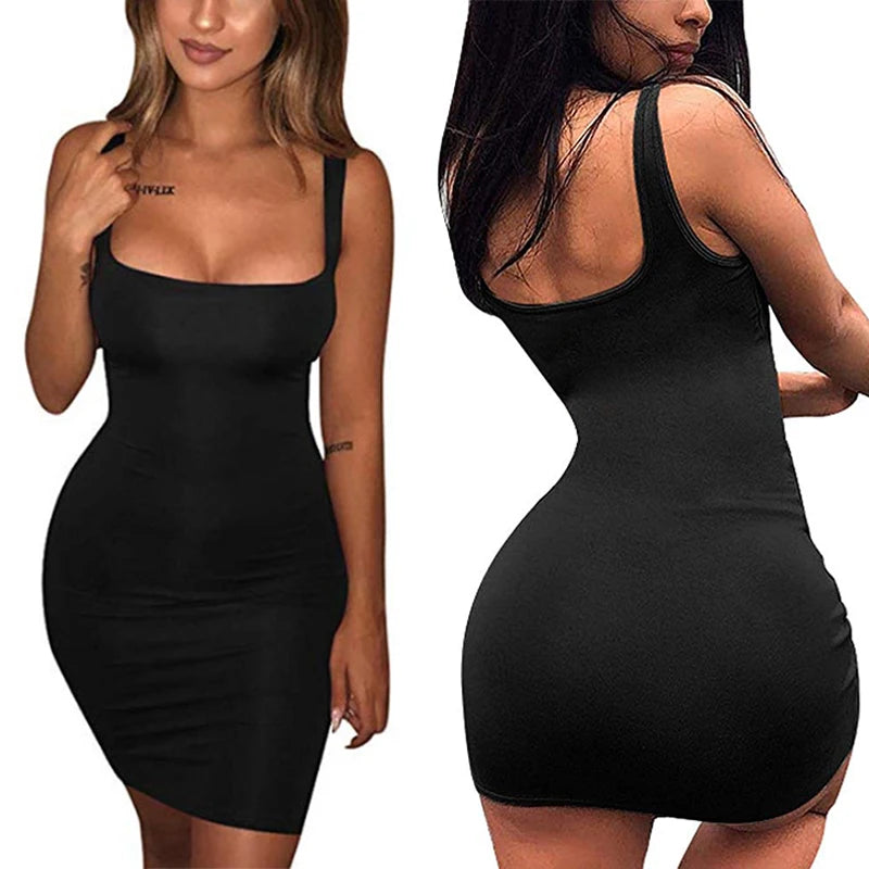 Slim Fit Mini Bodycon Dress – Summer Party & Office