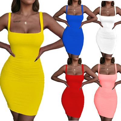 Slim Fit Mini Bodycon Dress – Summer Party & Office