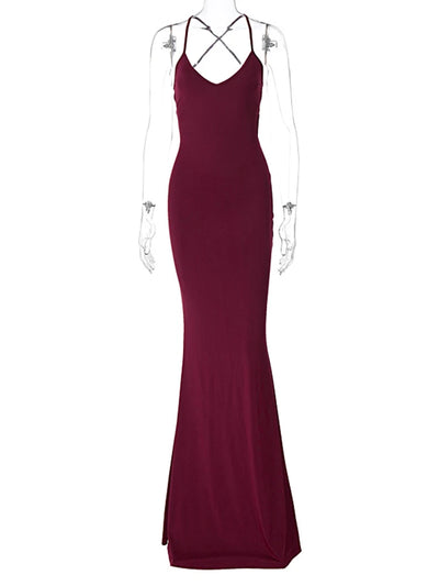 Sexy V-Neck Spaghetti Strap Club Dress