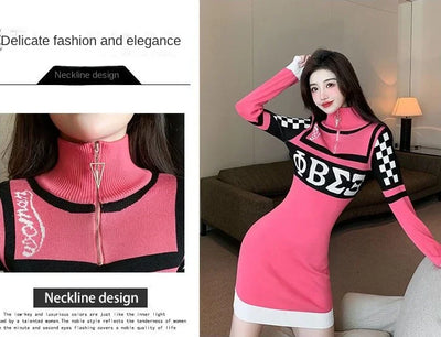 Long Sleeve Crochet Bodycon Dress – Sexy & Elegant Knit Outfit