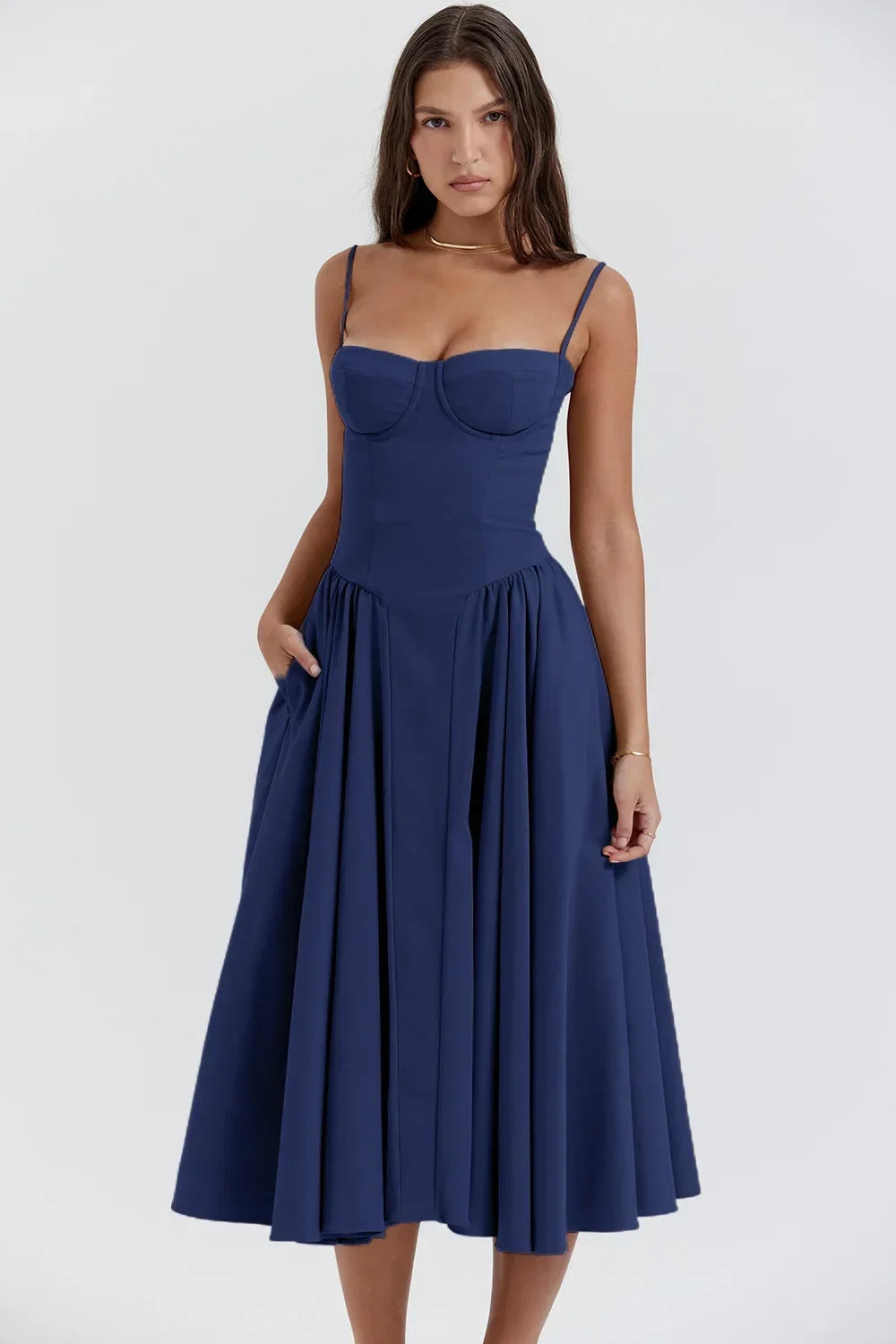 Floral Corset Maxi Dress – Elegant Summer Style