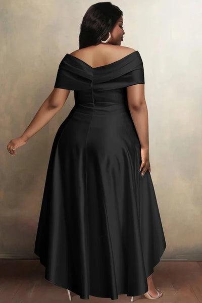 Plus Size V-Neck A-Line Evening Dress