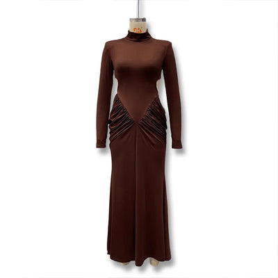 Backless Long Sleeve Bodycon Dress – Elegant Party Outfit