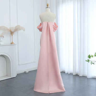 Custom Off-Shoulder Dubai Evening Gown