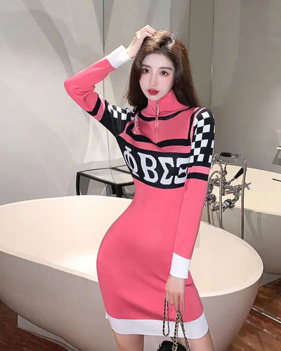Long Sleeve Crochet Bodycon Dress – Sexy & Elegant Knit Outfit