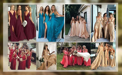 Split V-Neck Backless Evening Dress – Wedding & Party