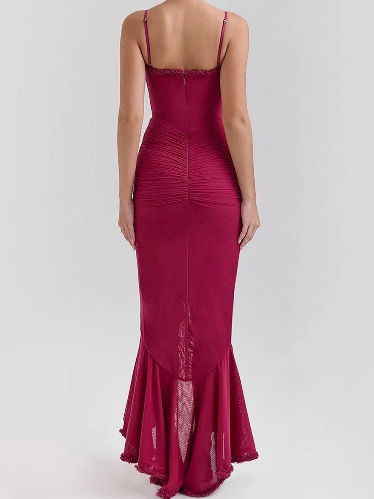 Backless Pleated Summer Dress – Elegant & Sexy