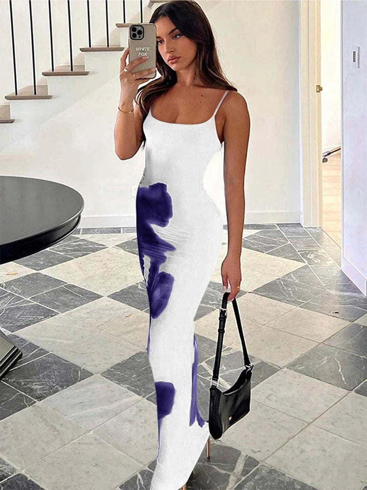 Sleeveless Backless Bodycon Maxi Dress – Summer Party