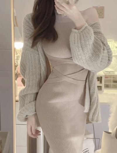 Sleeveless Textured Mini Bodycon Dress – Elegant & Casual