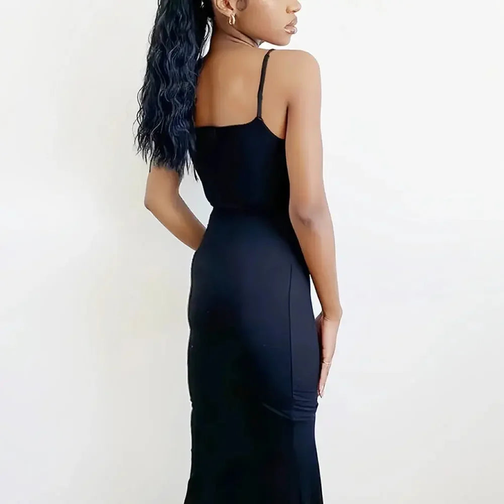 Sleeveless Backless Bodycon Maxi Dress – Summer Elegant Outfit