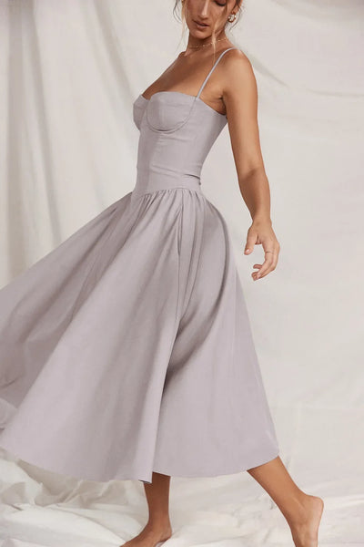 Floral Corset Maxi Dress – Elegant Summer Style