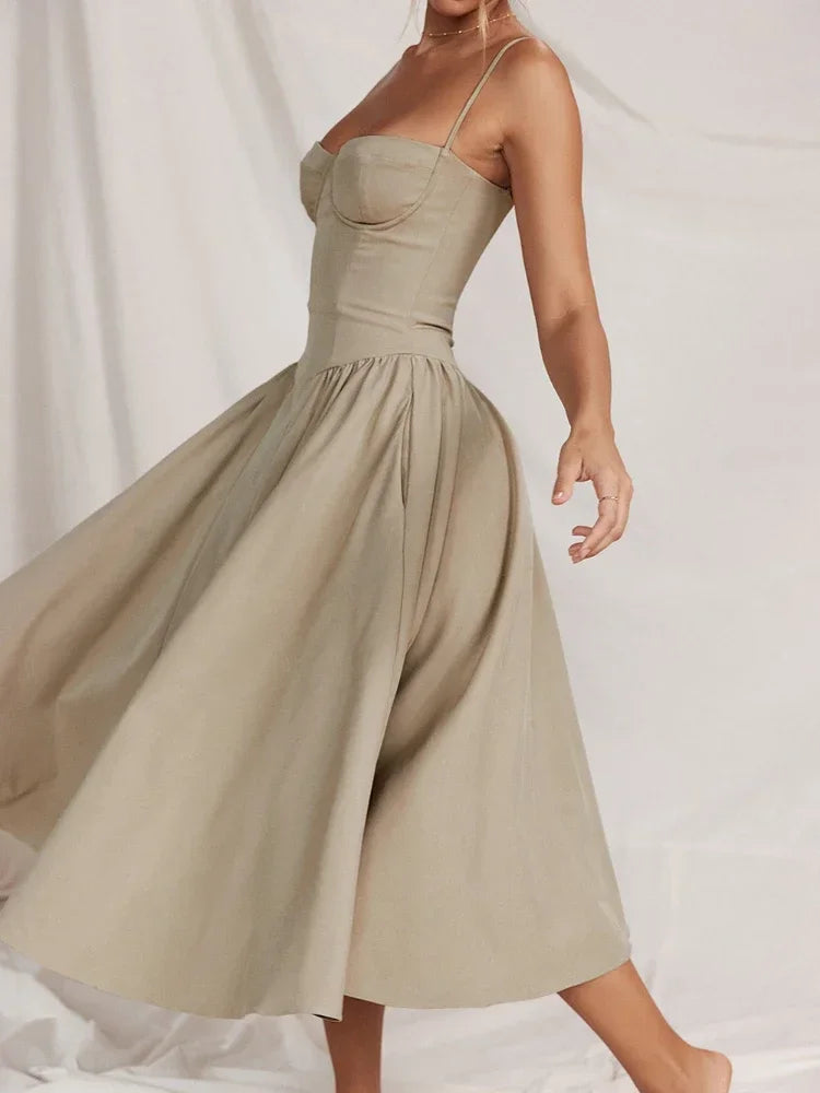 Floral Corset Maxi Dress – Elegant Summer Style