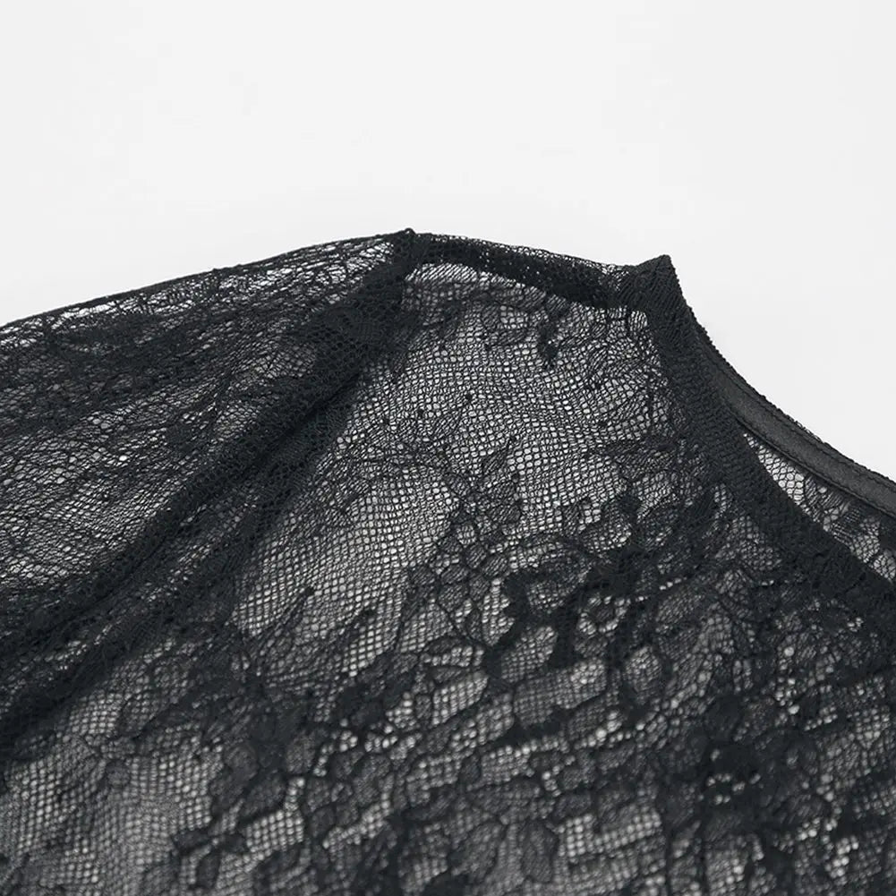 Black Lace High Street Evening Dress