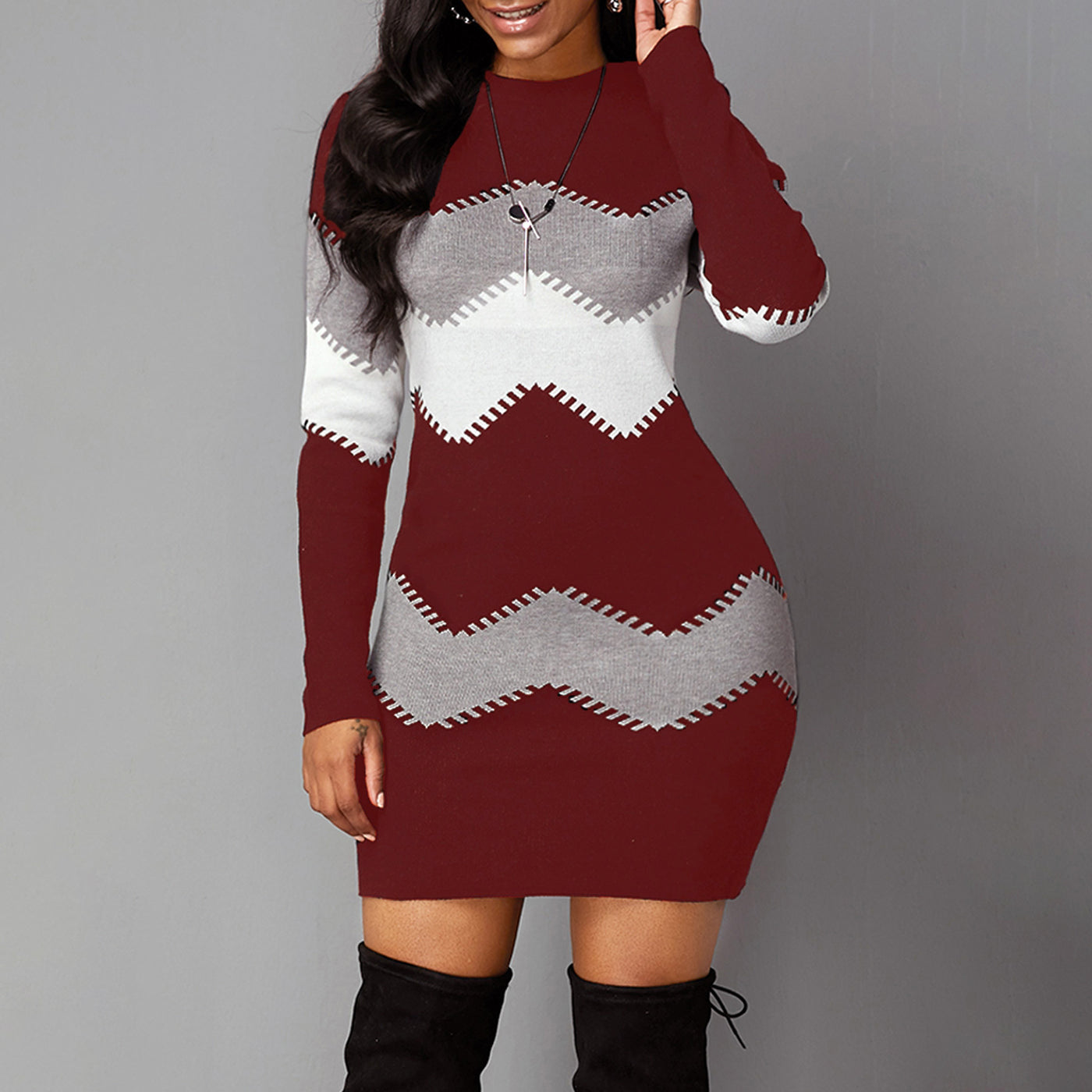 Knitted Bodycon Dress – Casual Beachwear
