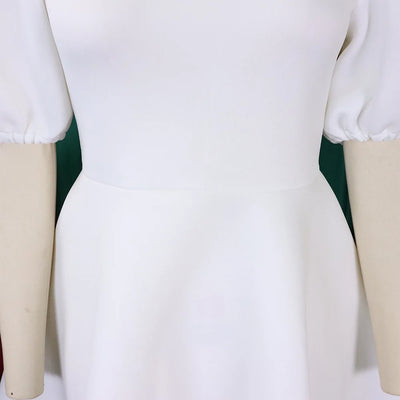 O-Neck Pleated Midi Dress – Elegant Party Outfit