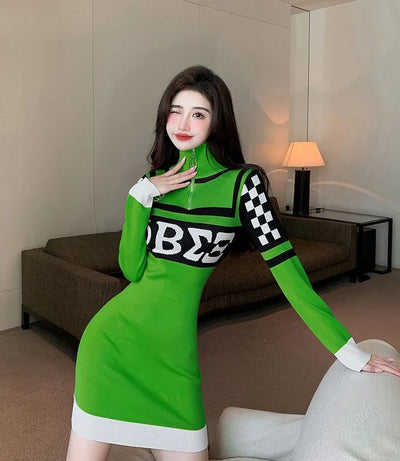 Long Sleeve Crochet Bodycon Dress – Sexy & Elegant Knit Outfit
