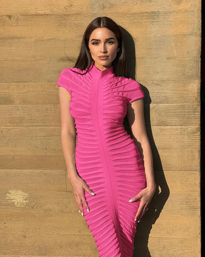 Short Sleeve Bodycon Maxi Dress – Elegant Summer Party Outfit