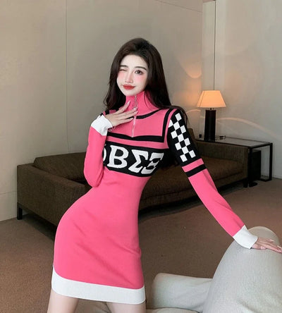 Long Sleeve Crochet Bodycon Dress – Sexy & Elegant Knit Outfit