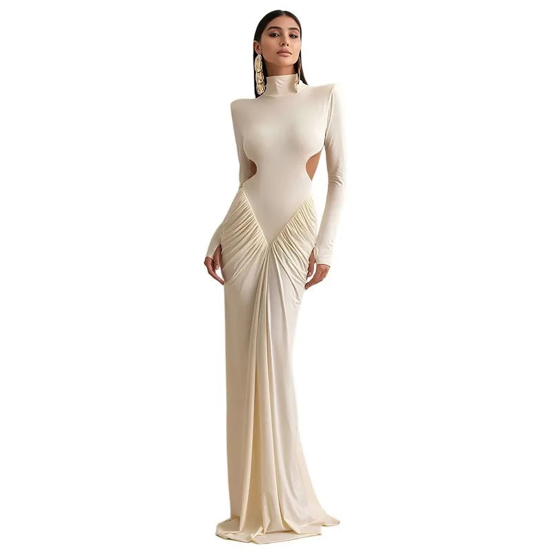 Backless Long Sleeve Bodycon Dress – Elegant Party Outfit