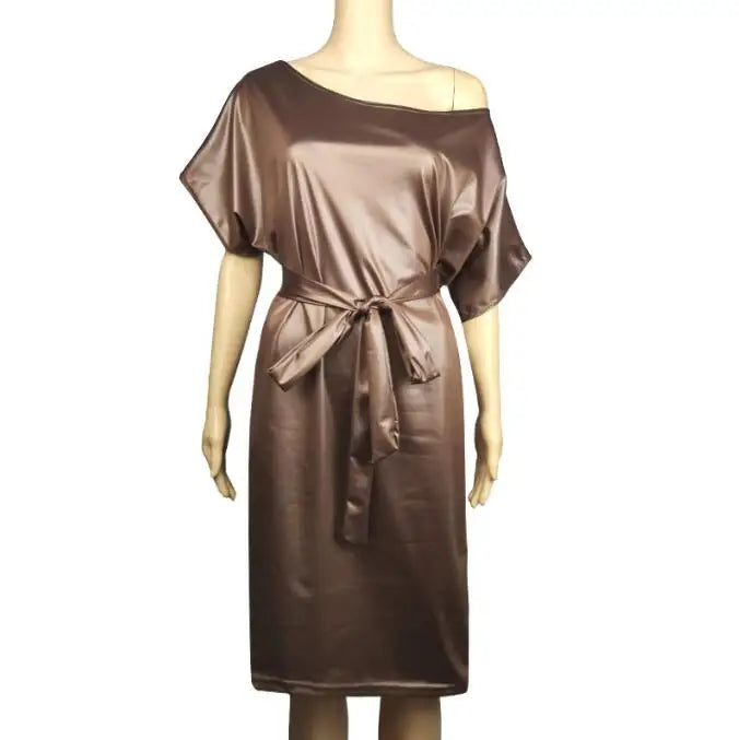 Asymmetrical Faux Leather Bodycon Dress – Summer Sexy
