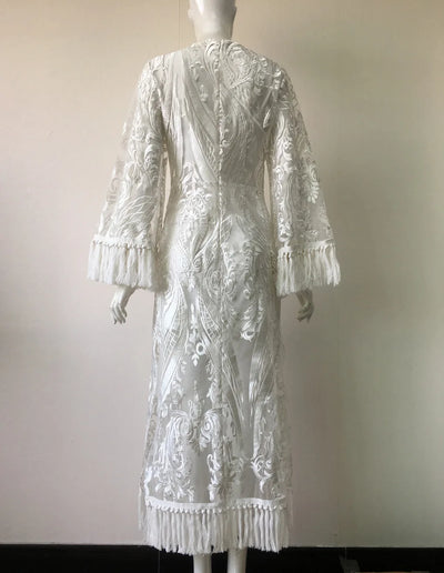 Lace Embroidery Evening Dress – Vintage Wedding & Prom