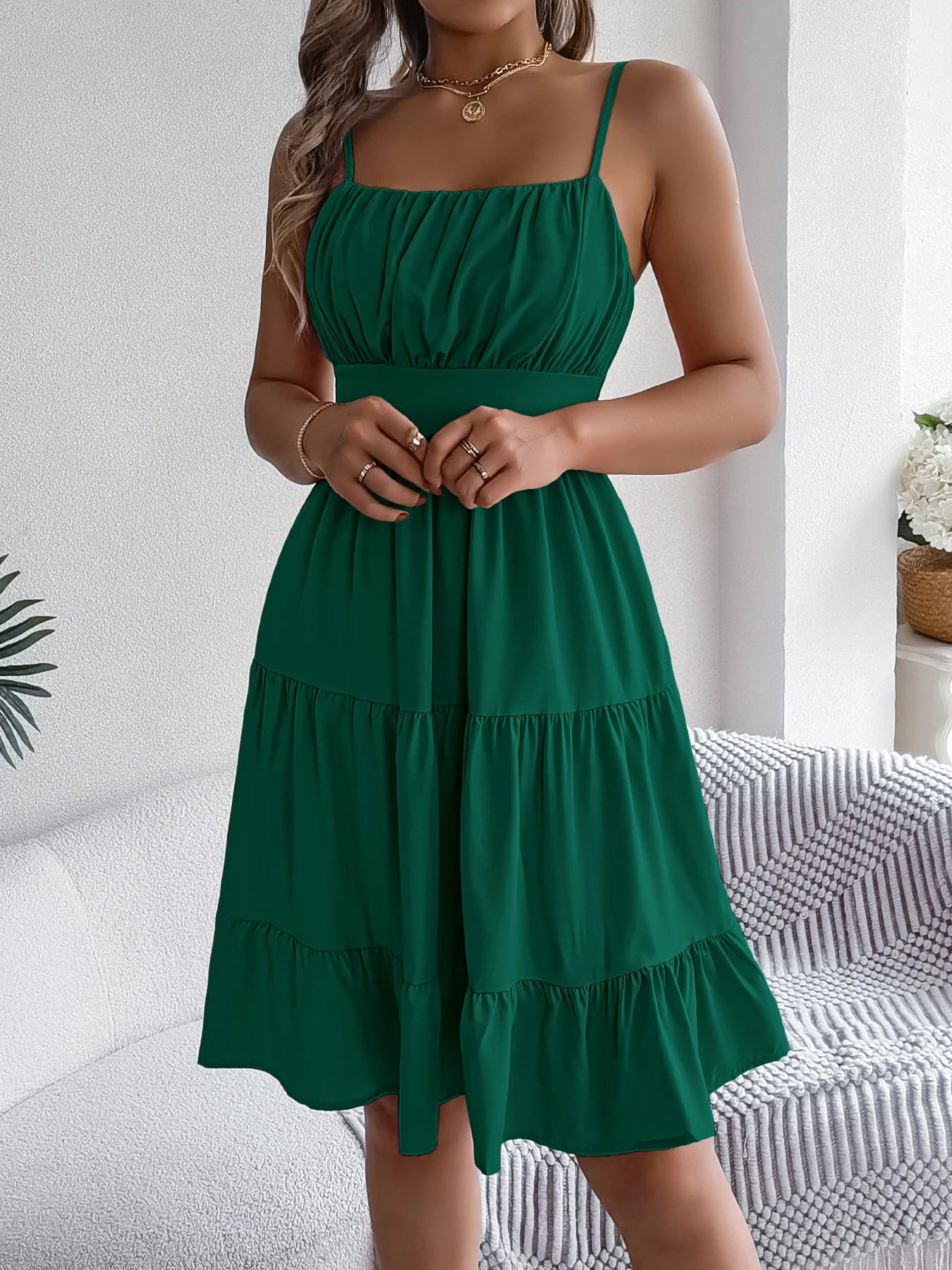 Ruffled Camisole Dress – Casual Summer Outfit