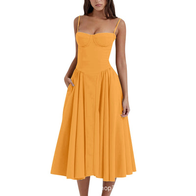 Floral Corset Maxi Dress – Elegant Summer Style