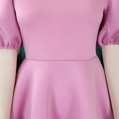O-Neck Pleated Midi Dress – Elegant Party Outfit