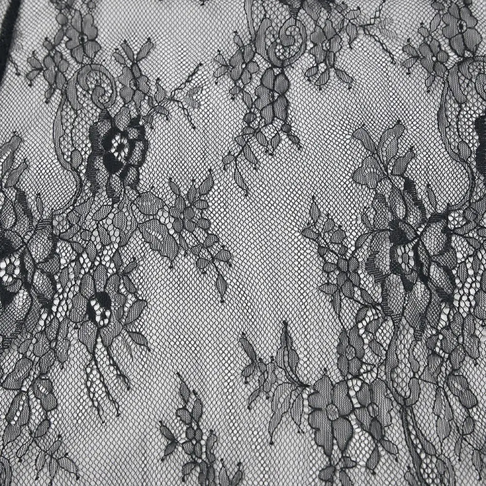 Black Lace High Street Evening Dress