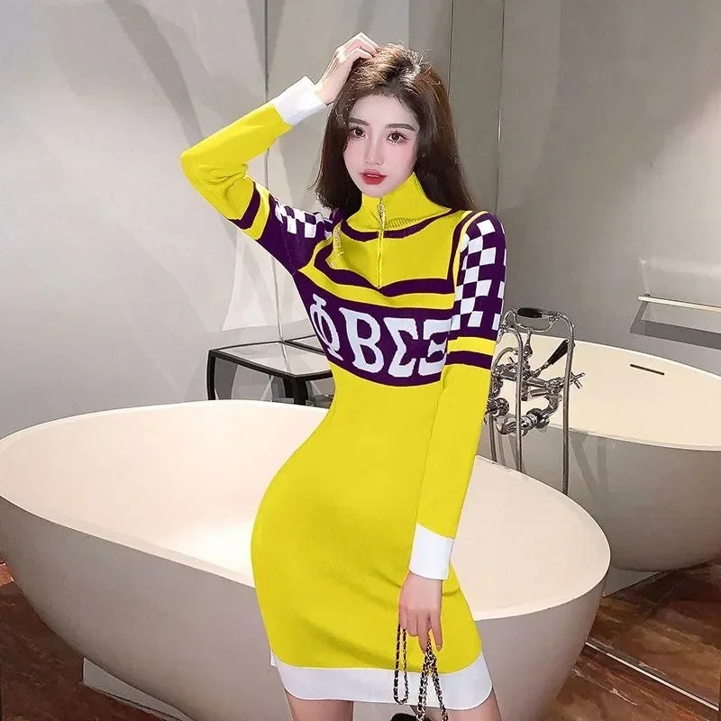 Long Sleeve Crochet Bodycon Dress – Sexy & Elegant Knit Outfit