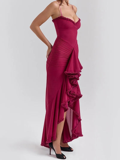 Backless Pleated Summer Dress – Elegant & Sexy