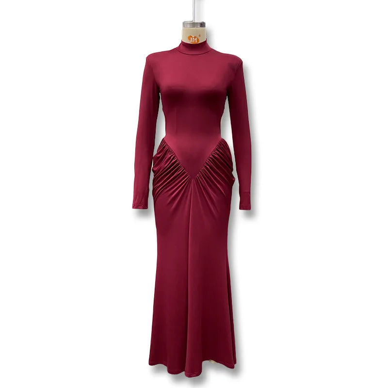 Backless Long Sleeve Bodycon Dress – Elegant Party Outfit