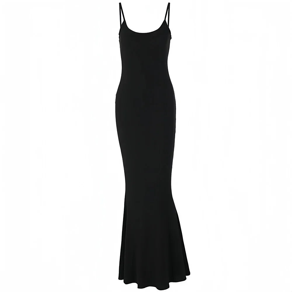 Sleeveless Backless Bodycon Maxi Dress – Summer Elegant Outfit