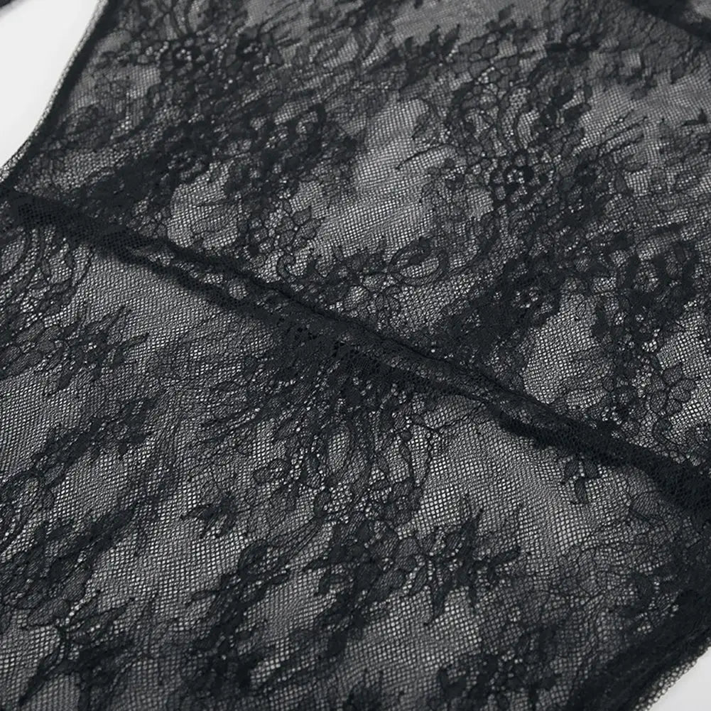 Black Lace High Street Evening Dress