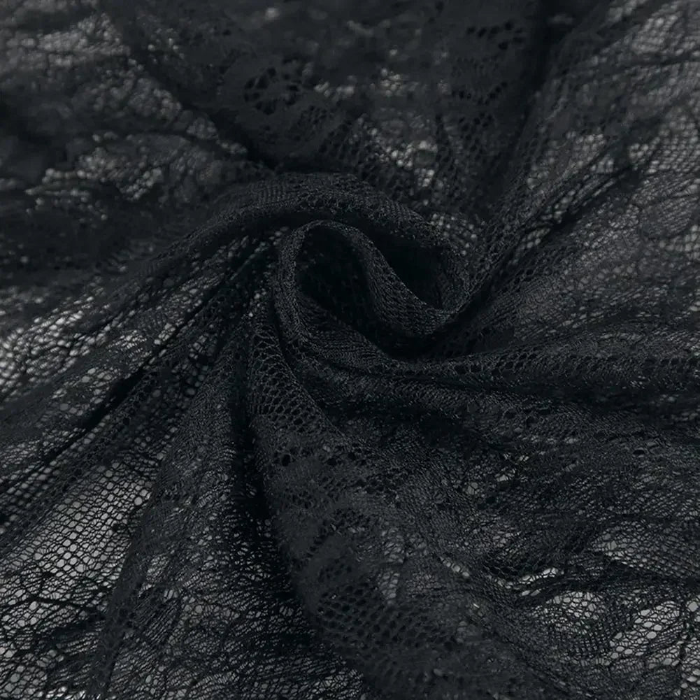 Black Lace High Street Evening Dress