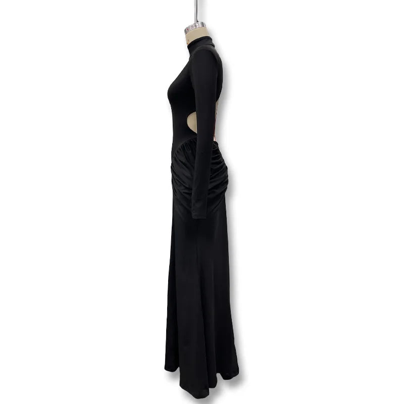 Backless Long Sleeve Bodycon Dress – Elegant Party Outfit