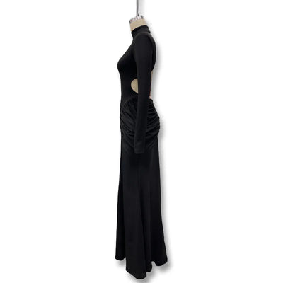 Backless Long Sleeve Bodycon Dress – Elegant Party Outfit
