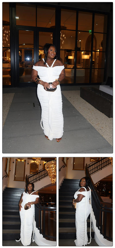 Off Shoulder Ruched Bodycon Dress – Elegant Evening & Party Gown
