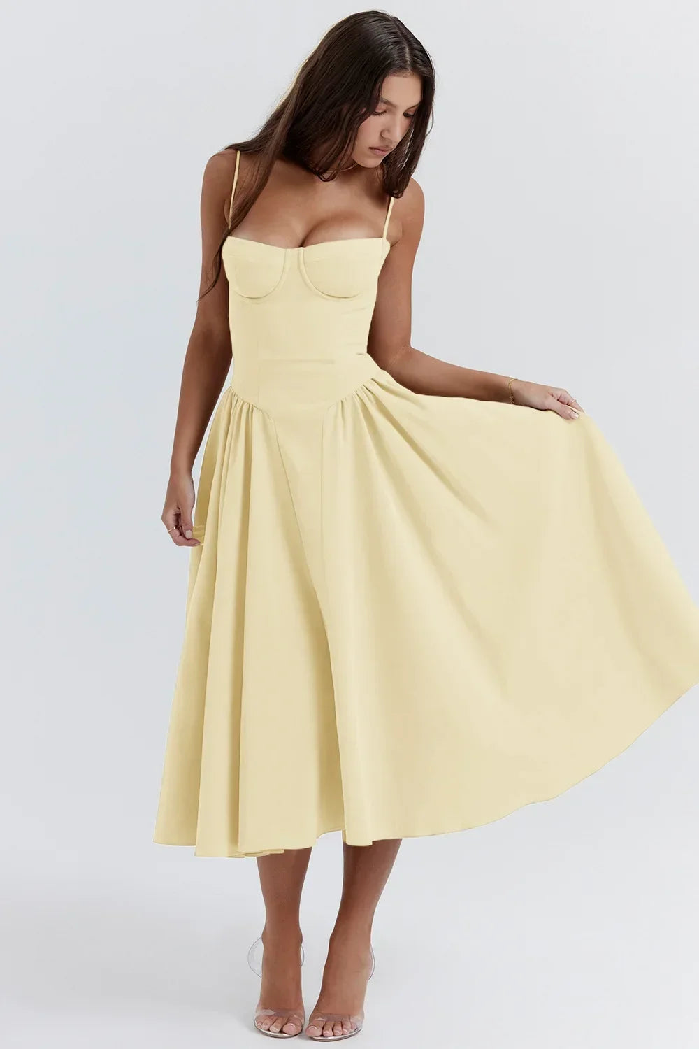 Floral Corset Maxi Dress – Elegant Summer Style
