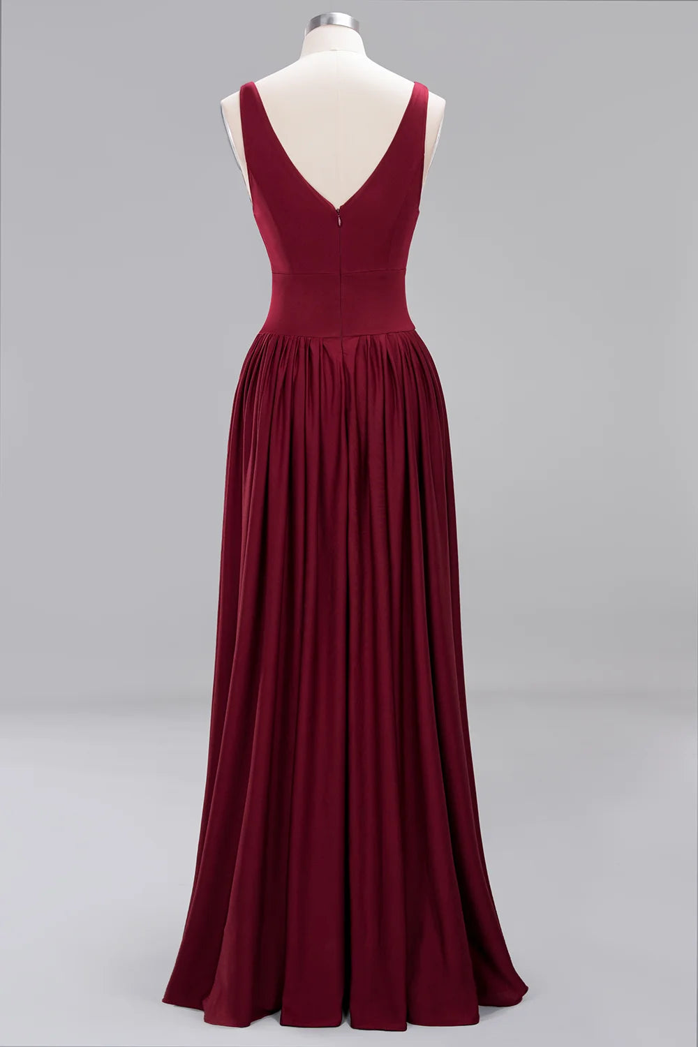 Split V-Neck Backless Evening Dress – Wedding & Party