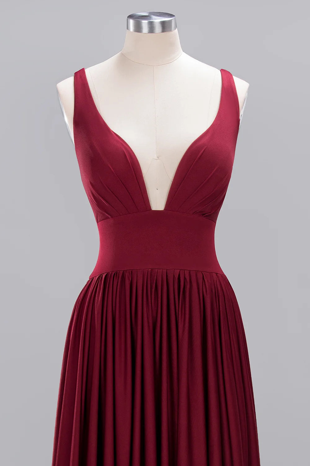 Split V-Neck Backless Evening Dress – Wedding & Party