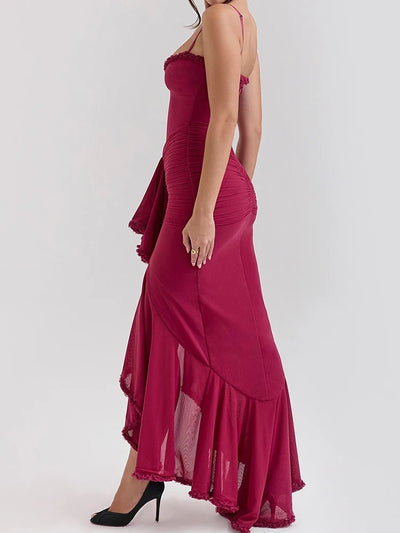 Backless Pleated Summer Dress – Elegant & Sexy
