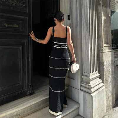 Knit Suspender Bodycon Dress – Casual Summer Outfit