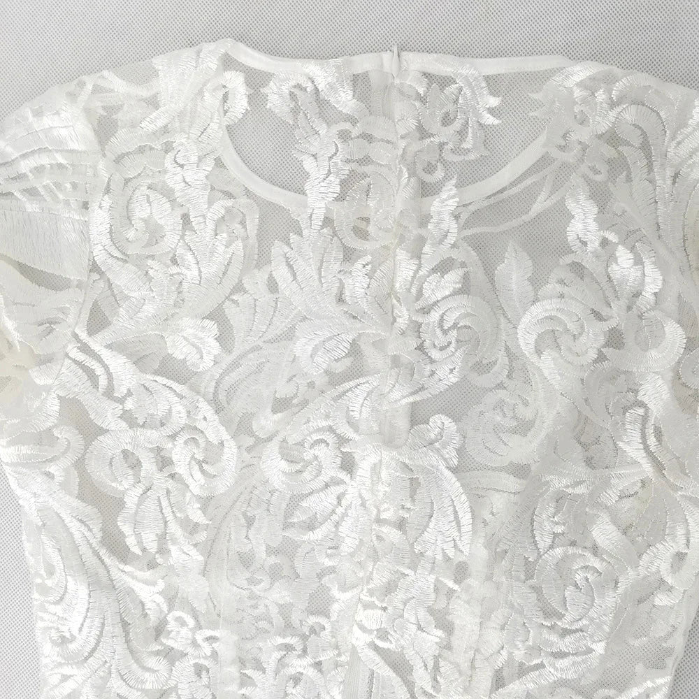 Lace Embroidery Evening Dress – Vintage Wedding & Prom