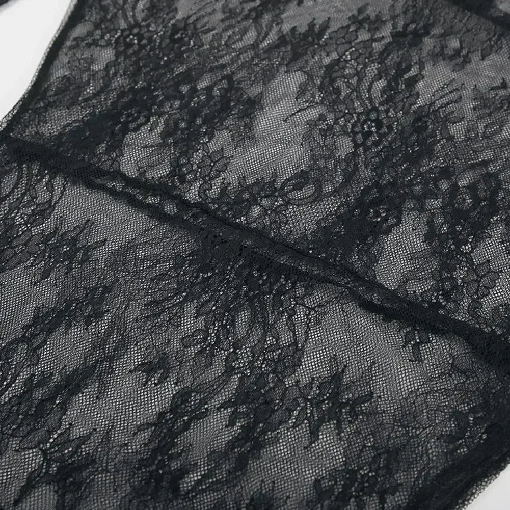 Black Lace High Street Evening Dress