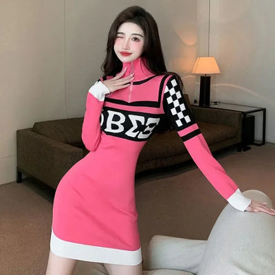 Long Sleeve Crochet Bodycon Dress – Sexy & Elegant Knit Outfit