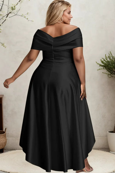 Plus Size V-Neck A-Line Evening Dress