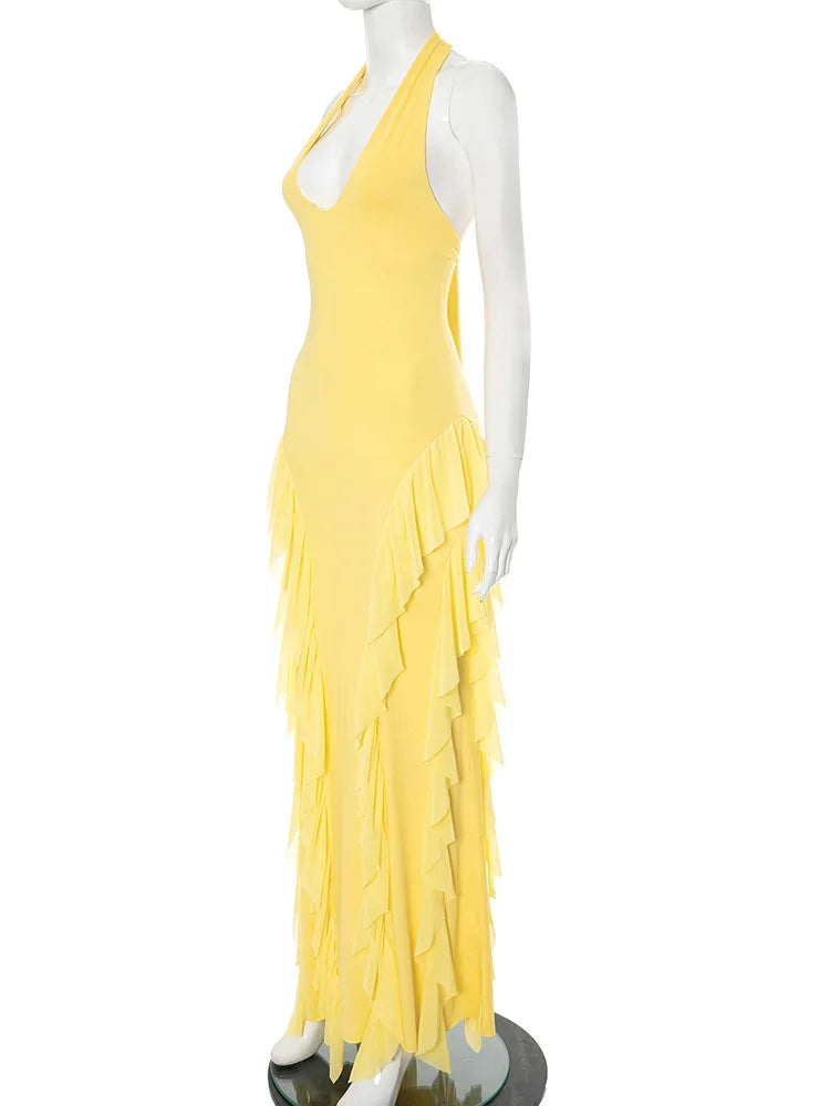 Backless Camisole Maxi Dress – Elegant Summer Outfit
