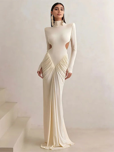 Backless Long Sleeve Bodycon Dress – Elegant Party Outfit