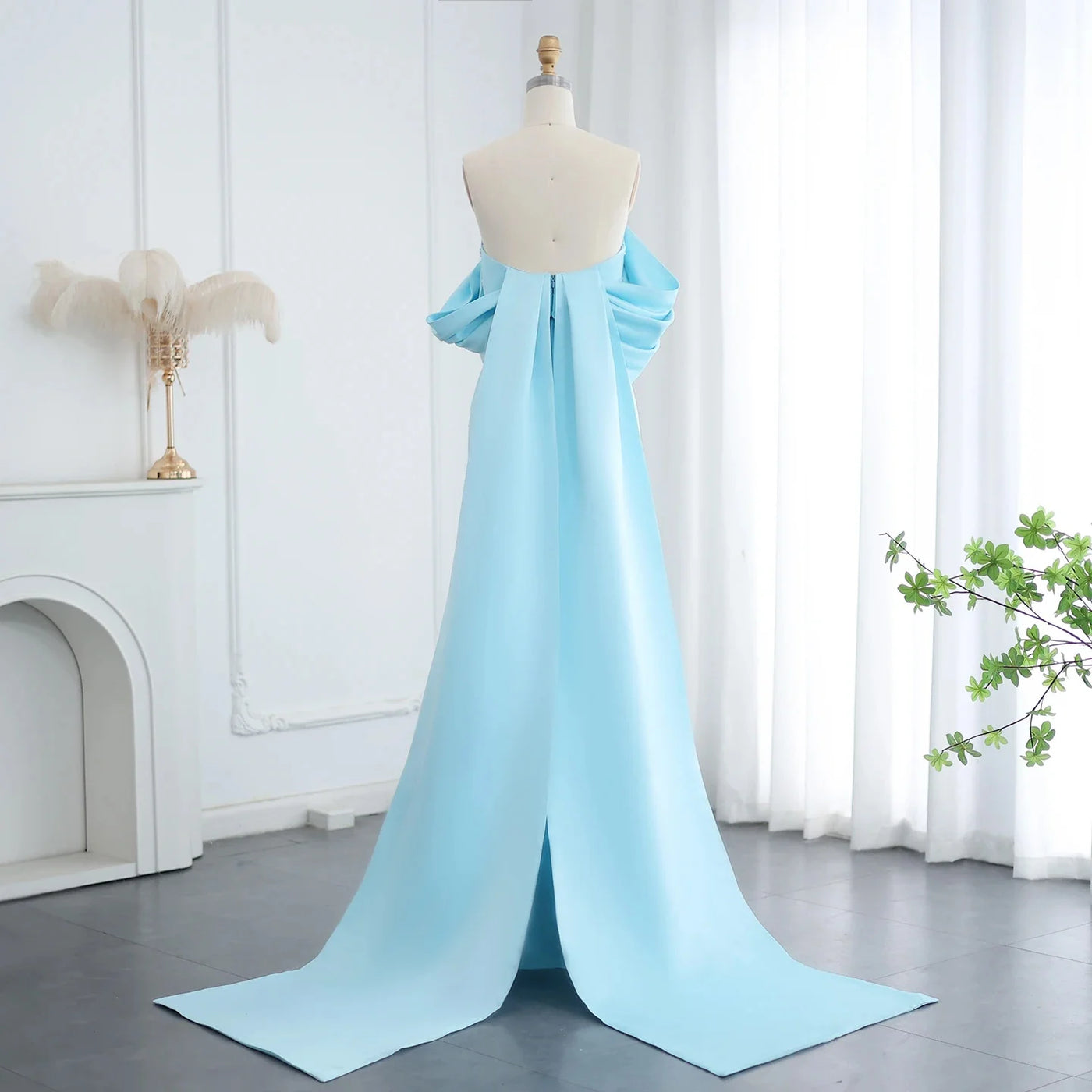 Custom Off-Shoulder Dubai Evening Gown